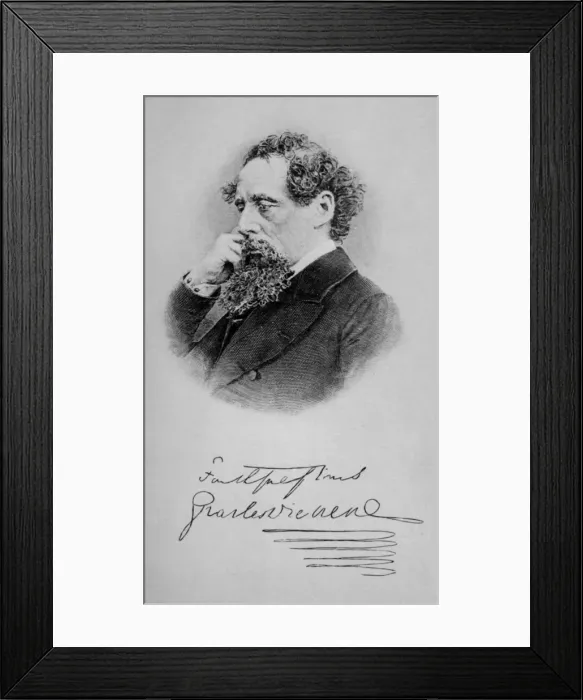 Framed Print : Portrait photograph of Charles Dickens Framed Print : Portrait photograph of Charles Dickens