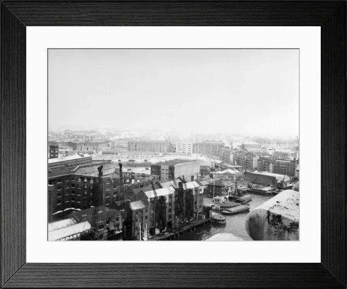 Framed Print : The view of St Katherines Dock in the 1950s Framed Print : The view of St Katherines Dock in the 1950s