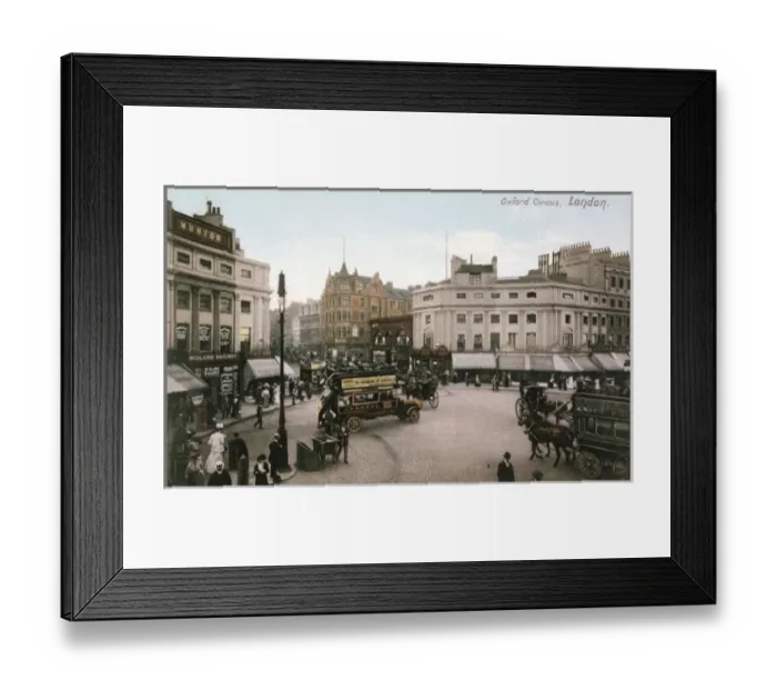 Framed Print : View of Oxford Circus with a G. prop bus passing through Framed Print : View of Oxford Circus with a G. prop bus passing through