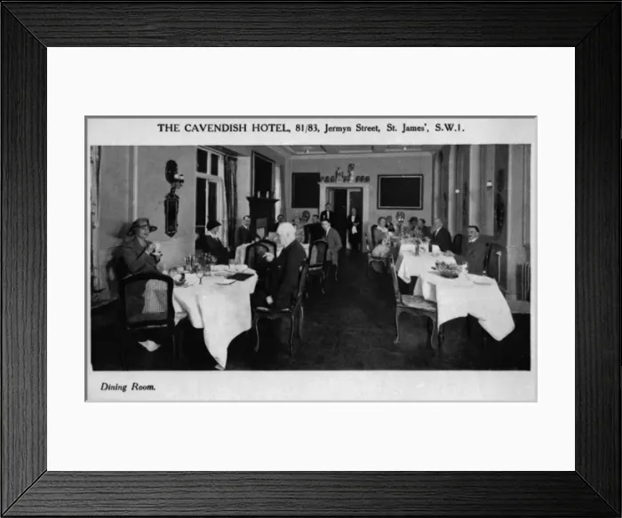 Framed Print : The dining room of the Cavendish Hotel Framed Print : The dining room of the Cavendish Hotel