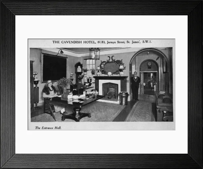 Framed Print : The entrance hall of the Cavendish Hotel Framed Print : The entrance hall of the Cavendish Hotel