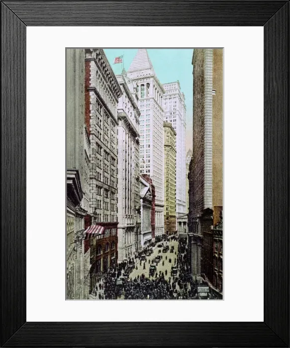 Framed Print : Broad Street and the Curb Brokers, New York Framed Print : Broad Street and the Curb Brokers, New York