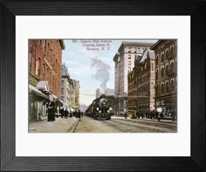 Framed Print : Empire State Express crossing Salina Street Framed Print : Empire State Express crossing Salina Street