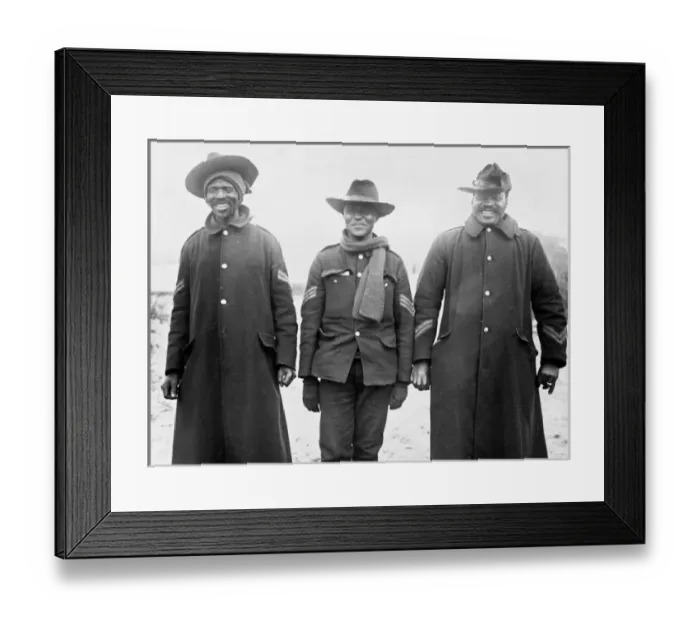 Framed Print : Black soldiers at a camp, Western Front, France, WW1 Framed Print : Black soldiers at a camp, Western Front, France, WW1