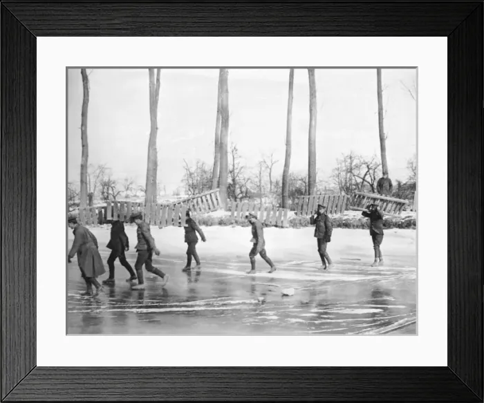 Framed Print : British working party on ice, Western Front, WW1 Framed Print : British working party on ice, Western Front, WW1