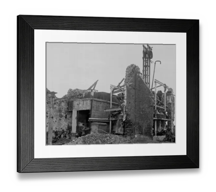 Framed Print : Ruined factory at Serre, Western Front, WW1 Framed Print : Ruined factory at Serre, Western Front, WW1