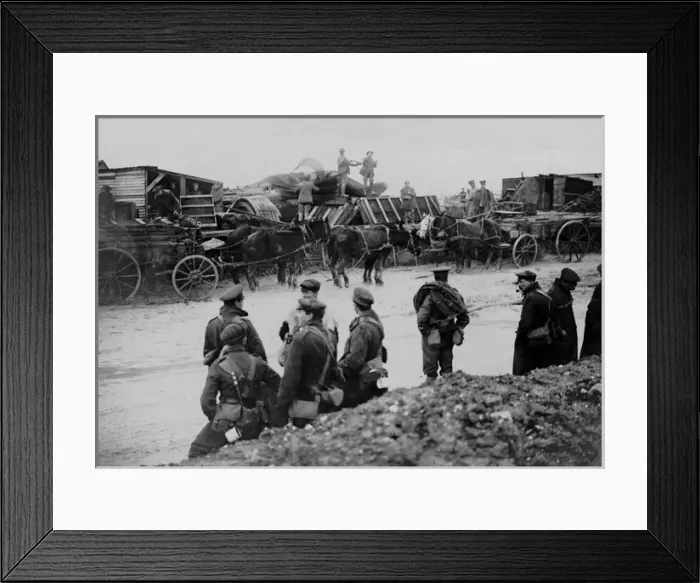 Framed Print : British engineering dump, Western Front, WW1 Framed Print : British engineering dump, Western Front, WW1
