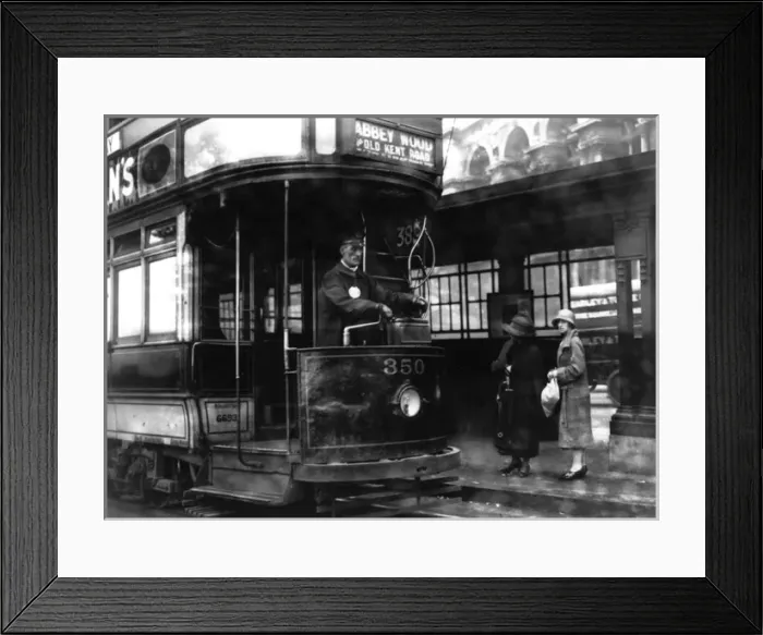 Framed Print : A tram outside Blackfriars tram terminal in London Framed Print : A tram outside Blackfriars tram terminal in London