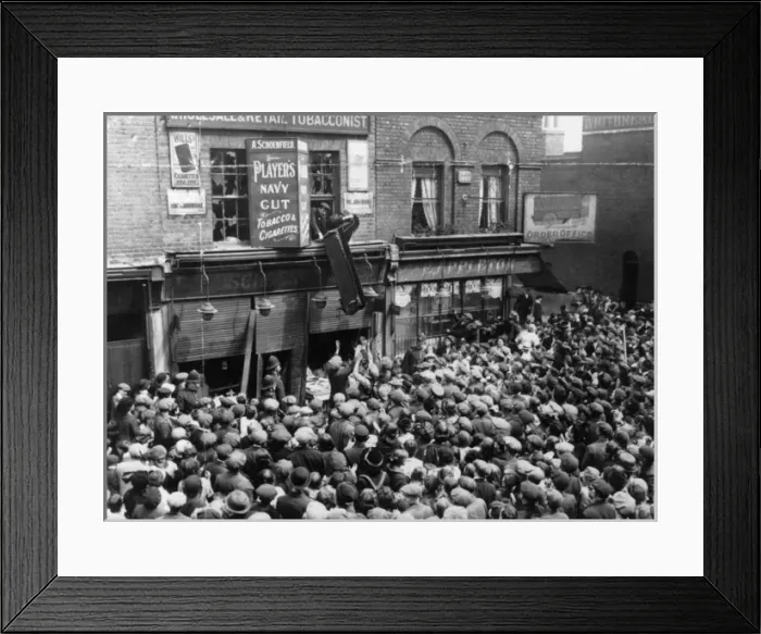 Framed Print : Lusitania anti-German riots Framed Print : Lusitania anti-German riots
