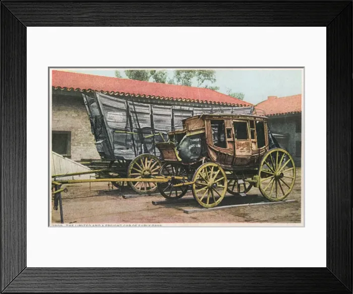 Framed Print : The Limited and Freight Car of a mining comany Framed Print : The Limited and Freight Car of a mining comany