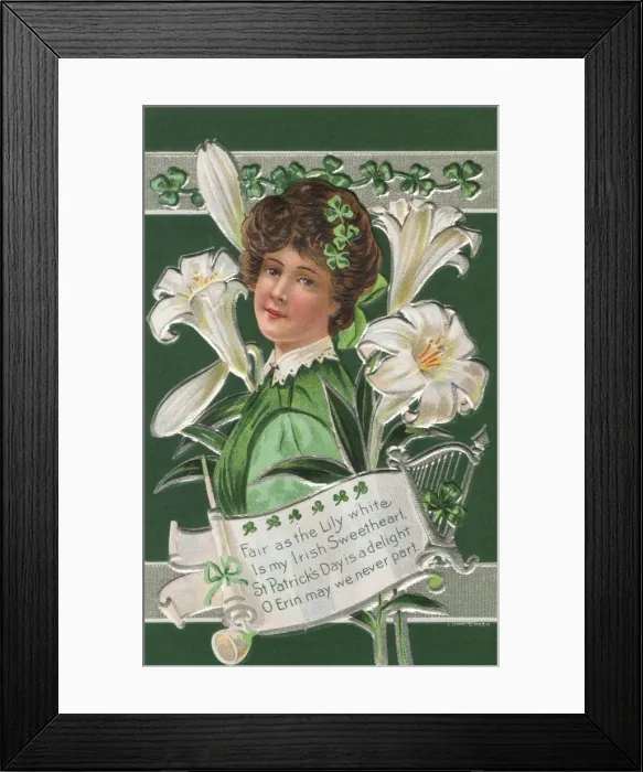 Framed Print : St. Patricks Day Postcard Framed Print : St. Patricks Day Postcard