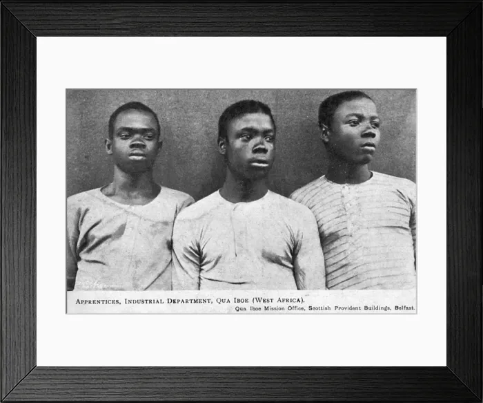 Framed Print : Apprentices - Industrial Department - Qua Iboe (West Africa) Framed Print : Apprentices - Industrial Department - Qua Iboe (West Africa)