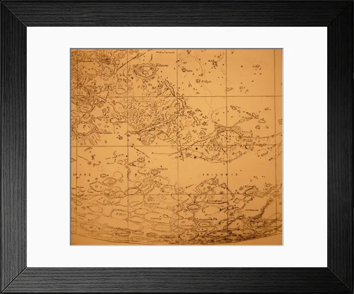Framed Print : Map of the Moon Framed Print : Map of the Moon