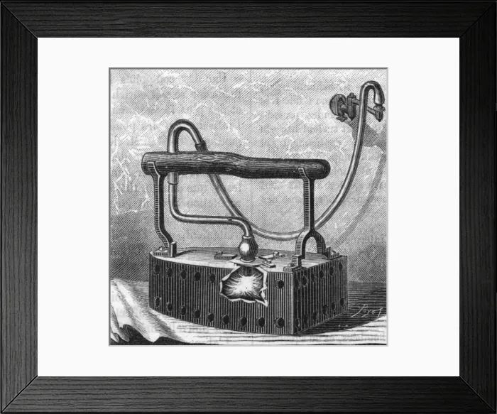 Framed Print : Gas iron, 1884 Framed Print : Gas iron, 1884