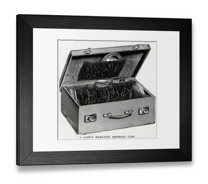 Framed Print : Ladys weekend dressing case Framed Print : Ladys weekend dressing case
