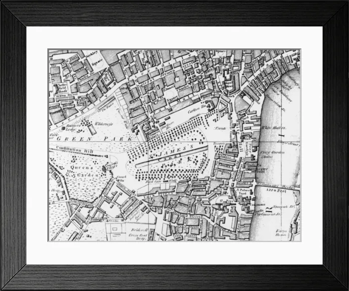 Framed Print : London Map, 1804 Framed Print : London Map, 1804