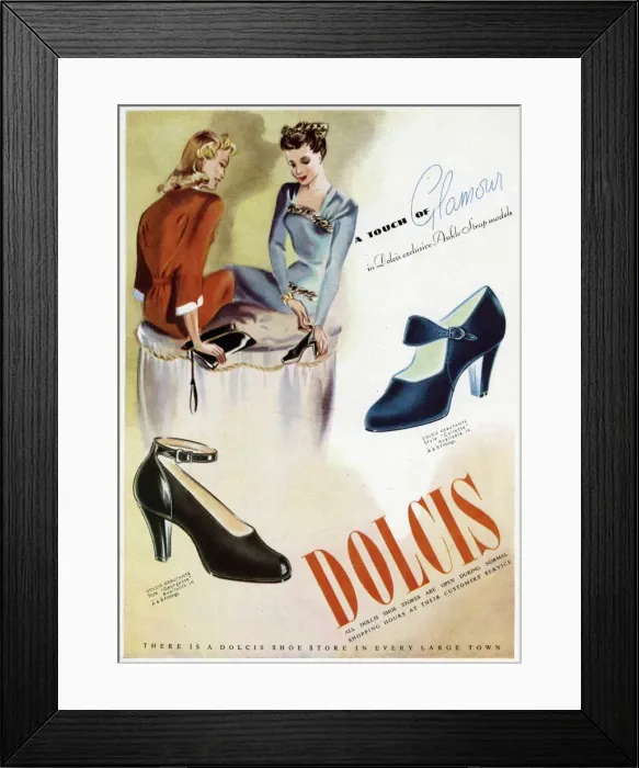 Framed Print : Advert for Dolcis shoes 1946 Framed Print : Advert for Dolcis shoes 1946