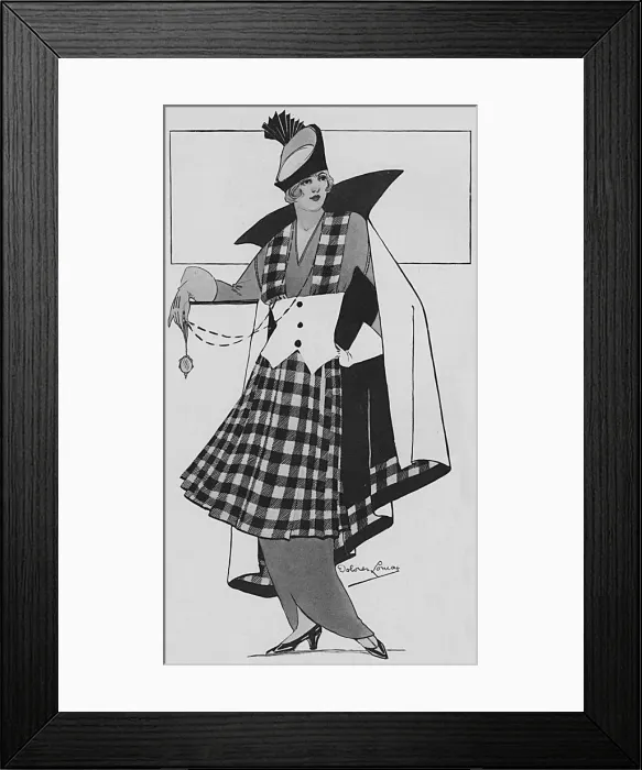 Framed Print : A Scotch Military Suit - fashion for women, 1915 Framed Print : A Scotch Military Suit - fashion for women, 1915