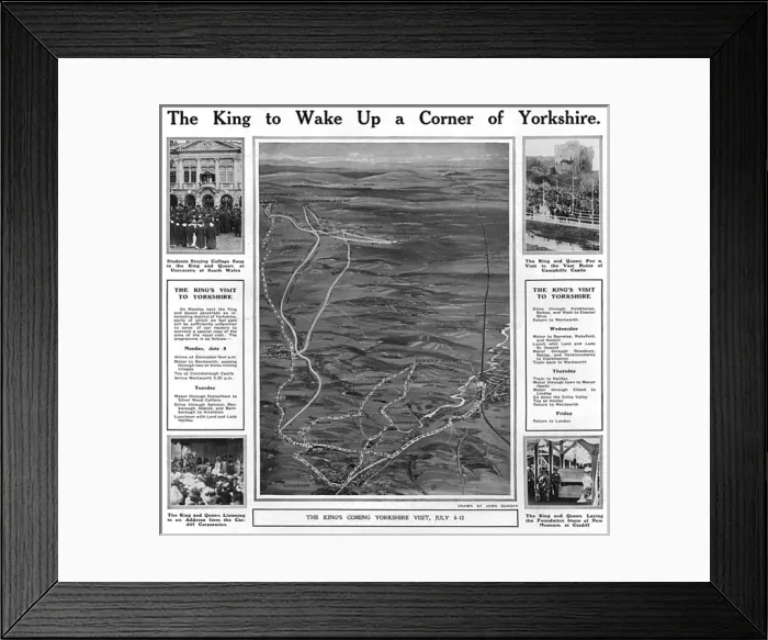 Framed Print : King George V - Visit to Yorkshire Framed Print : King George V - Visit to Yorkshire