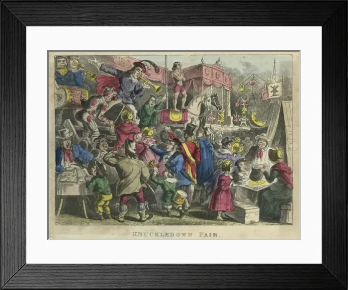 Framed Print : Cartoon, Knuckledown Fair Framed Print : Cartoon, Knuckledown Fair