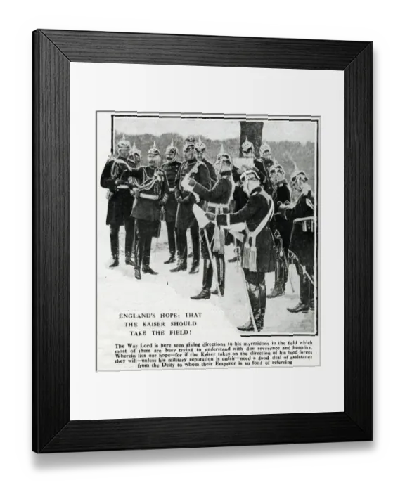 Framed Print : Kaiser Wilhelm with his generals, WW1 Framed Print : Kaiser Wilhelm with his generals, WW1