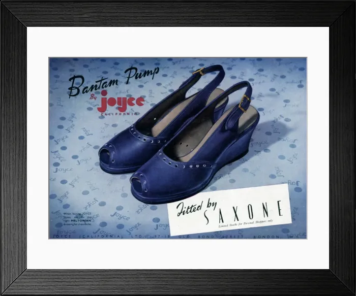 Framed Print : Advert for Bantam by Joyce California shoes 1946 Framed Print : Advert for Bantam by Joyce California shoes 1946