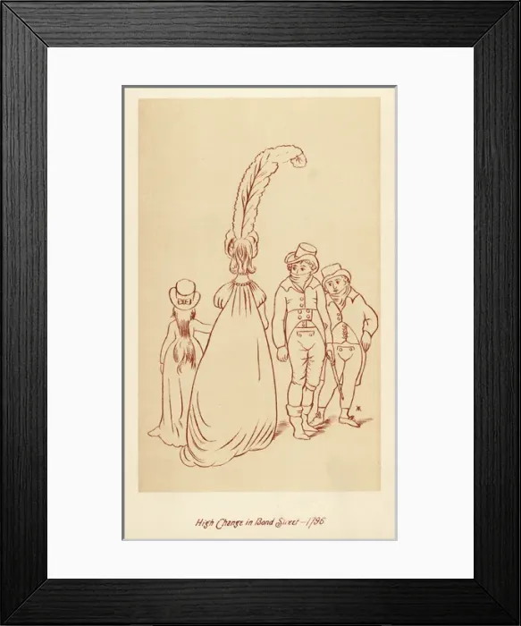 Framed Print : Bond Street fashions of 1796 Framed Print : Bond Street fashions of 1796