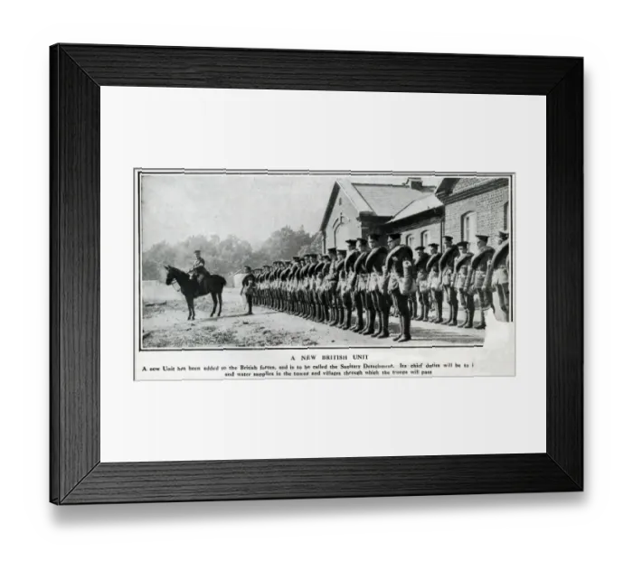 Framed Print : Sanitary Department on parade, WW1 Framed Print : Sanitary Department on parade, WW1