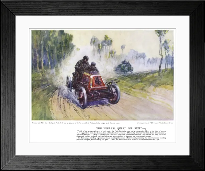 Framed Print : Autocar Poster -- Paris-Berlin race Framed Print : Autocar Poster -- Paris-Berlin race