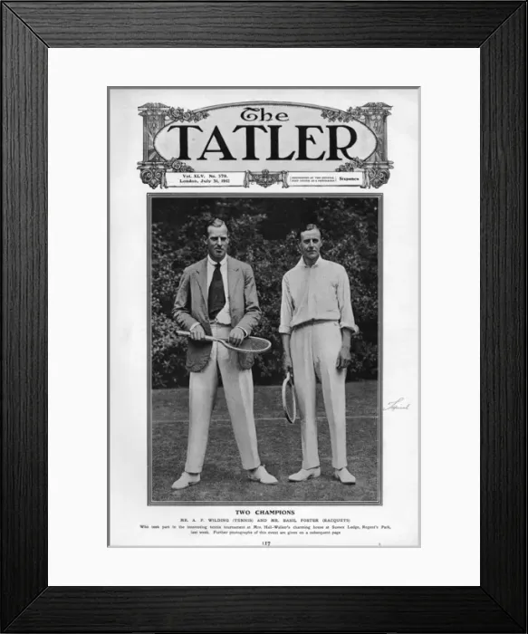 Framed Print : Tatler cover featuring tennis player, A. F. Wilding Framed Print : Tatler cover featuring tennis player, A. F. Wilding