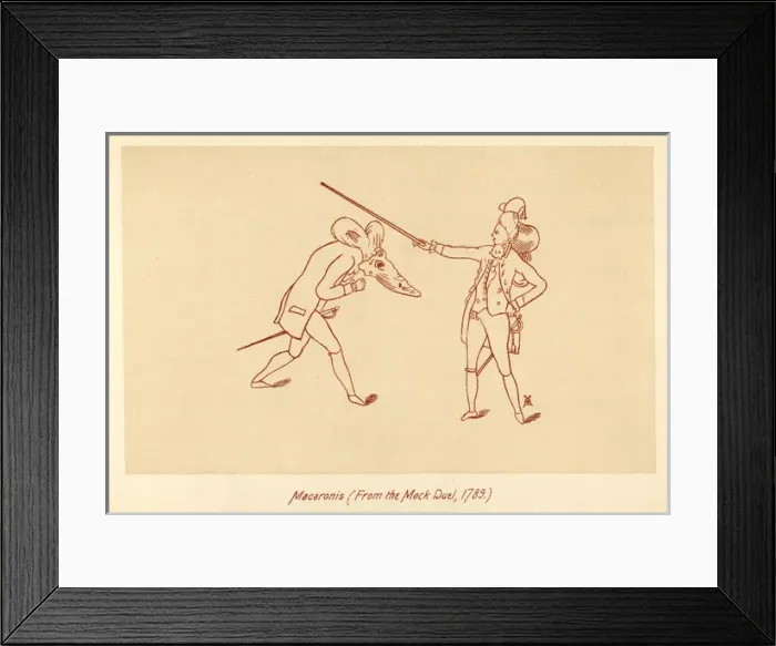 Framed Print : Macaronis 1789 Framed Print : Macaronis 1789