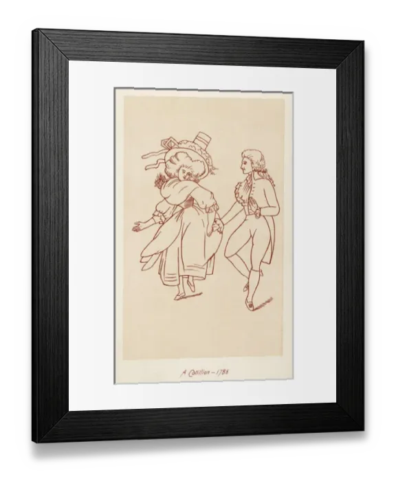 Framed Print : Dancing a cotillion 1788 Framed Print : Dancing a cotillion 1788
