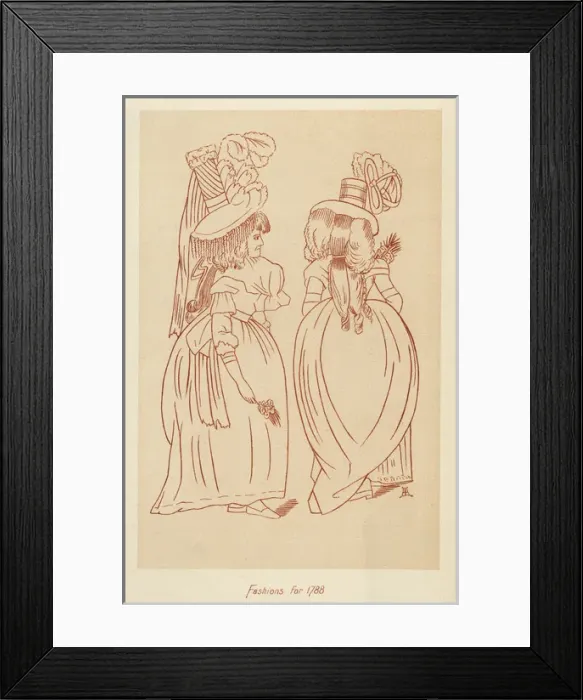 Framed Print : Fashions for 1788 Framed Print : Fashions for 1788