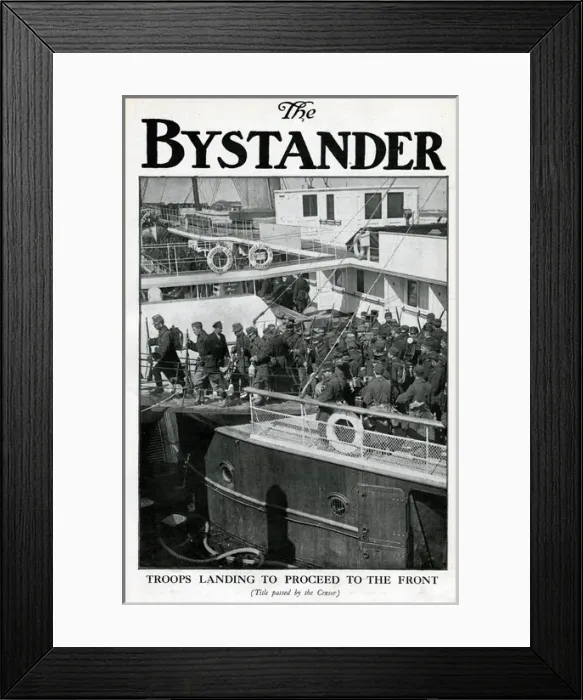 Framed Print : Allied troops landing for the Western Front, WW1 Framed Print : Allied troops landing for the Western Front, WW1