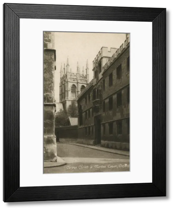 Framed Print : Corpus Christi College and Merton Tower, Oxford