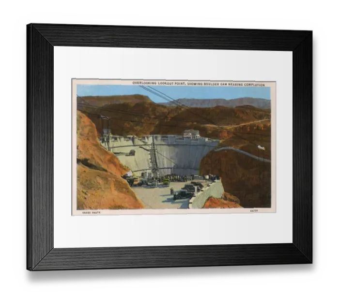 Framed Print : Hoover Dam, Nevada, USA - Nearing completion Framed Print : Hoover Dam, Nevada, USA - Nearing completion