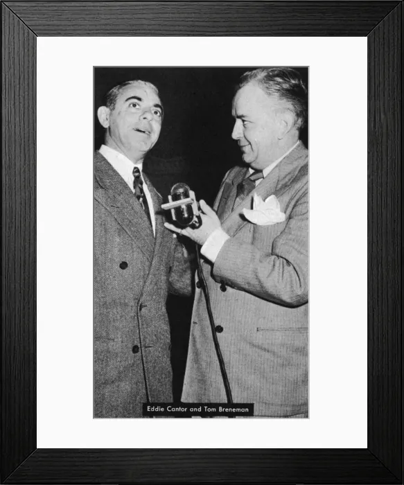 Framed Print : Tom Breneman talking to Eddie Cantor - Radio Show Framed Print : Tom Breneman talking to Eddie Cantor - Radio Show