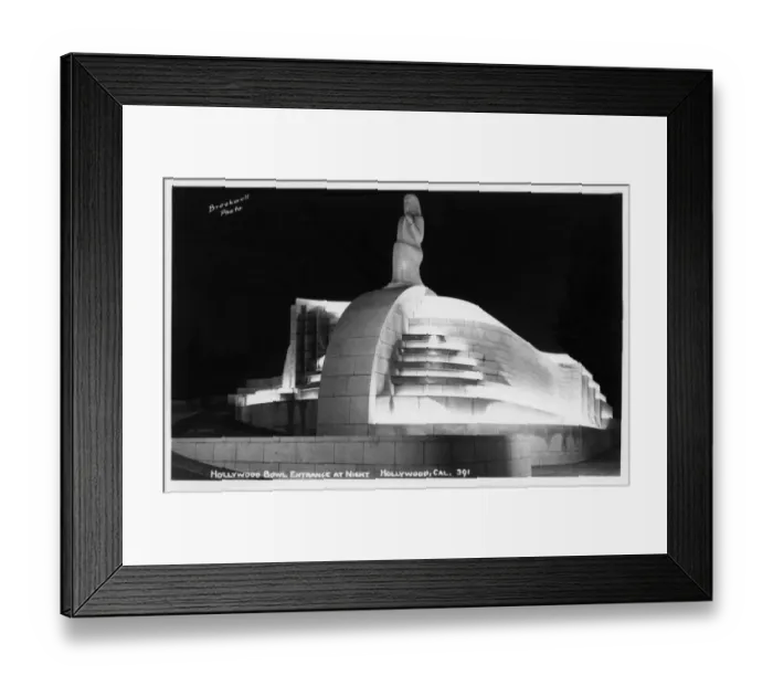 Framed Print : The Hollywood Bowl - Entrance at night Framed Print : The Hollywood Bowl - Entrance at night