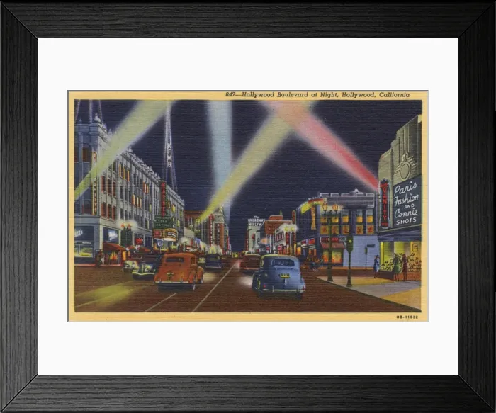 Framed Print : Hollywood Boulvevard - Hollywood, California, USA Framed Print : Hollywood Boulvevard - Hollywood, California, USA