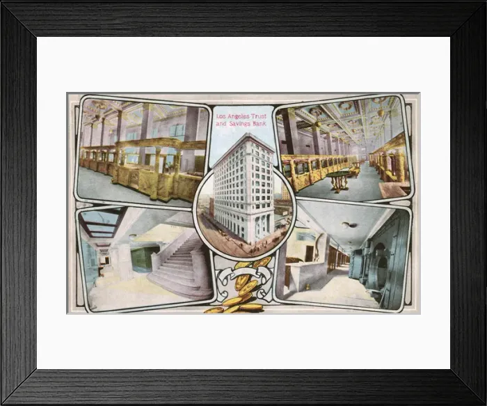Framed Print : Los Angeles Trust and Savings Bank, California, USA Framed Print : Los Angeles Trust and Savings Bank, California, USA
