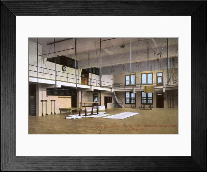Framed Print : Main Gymnasium, YMCA, Los Angeles, California, USA Framed Print : Main Gymnasium, YMCA, Los Angeles, California, USA
