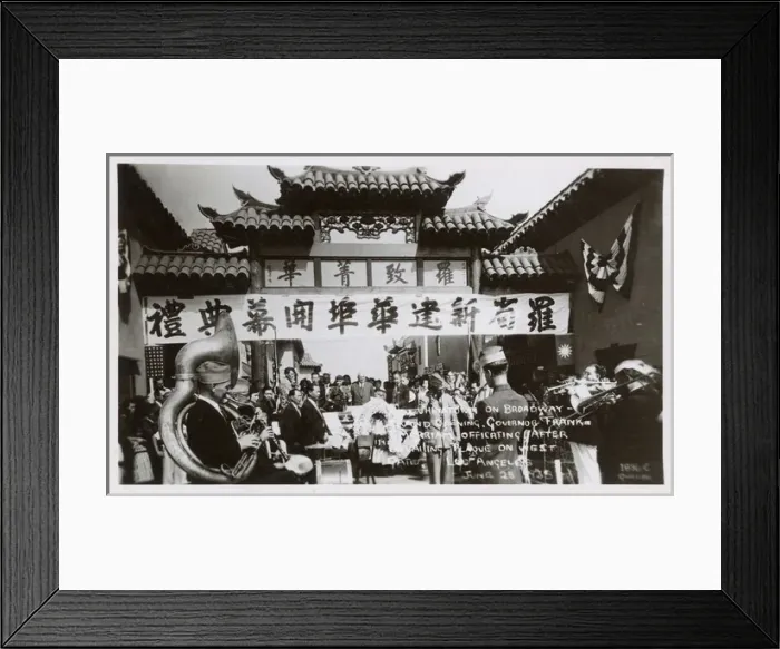 Framed Print : Grand opening of Chinatown, Broadway, Los Angeles, USA Framed Print : Grand opening of Chinatown, Broadway, Los Angeles, USA