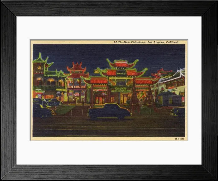 Framed Print : New Chinatown, Los Angeles, California, USA Framed Print : New Chinatown, Los Angeles, California, USA
