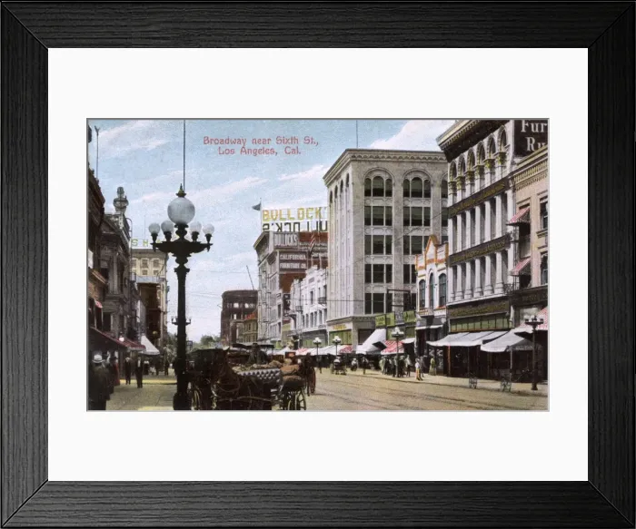 Framed Print : Broadway near Sixth Street, Los Angeles, USA Framed Print : Broadway near Sixth Street, Los Angeles, USA