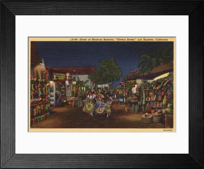 Framed Print : Olvera Street, Los Angeles, California, USA Framed Print : Olvera Street, Los Angeles, California, USA