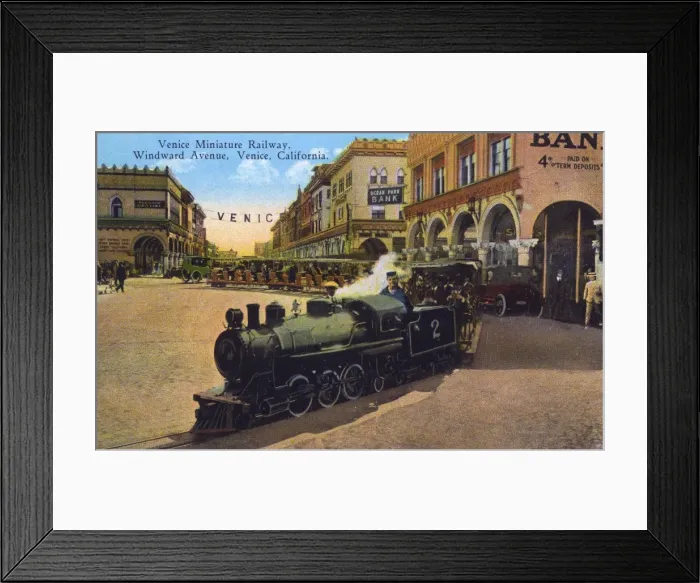 Framed Print : Miniature Railway, Venice, California, USA Framed Print : Miniature Railway, Venice, California, USA