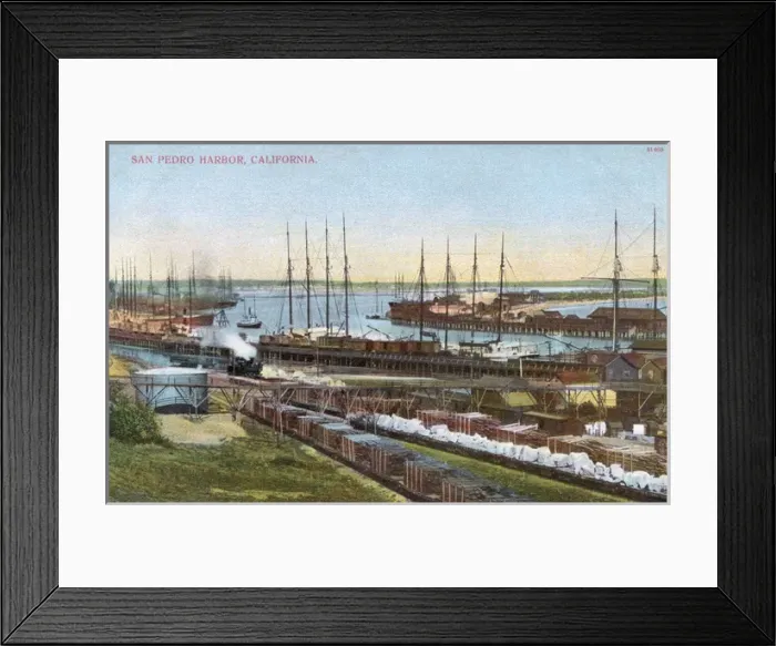 Framed Print : San Pedro Harbour, California, USA Framed Print : San Pedro Harbour, California, USA