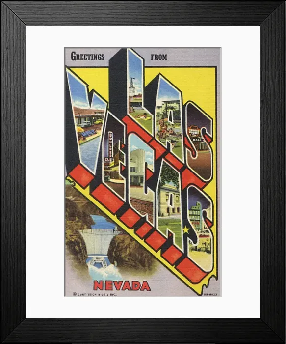 Framed Print : Greetings from Las Vegas, Nevada, USA Framed Print : Greetings from Las Vegas, Nevada, USA