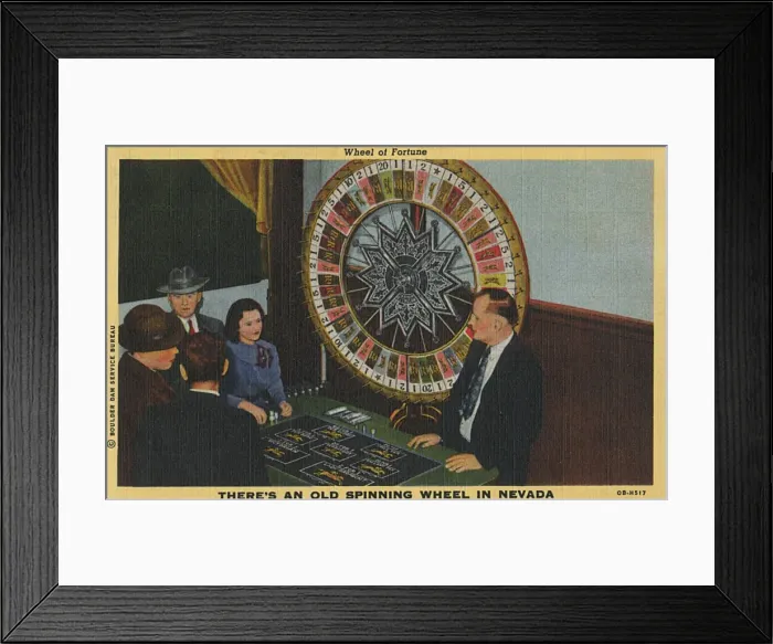 Framed Print : Wheel of Fortune, Nevada, USA Framed Print : Wheel of Fortune, Nevada, USA