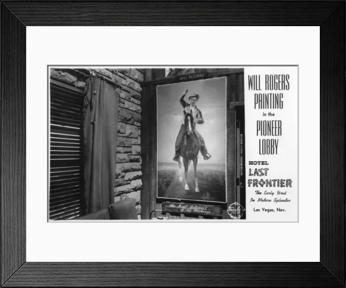 Framed Print : Will Rogers painting, Hotel Last Frontier, Las Vegas, USA Framed Print : Will Rogers painting, Hotel Last Frontier, Las Vegas, USA